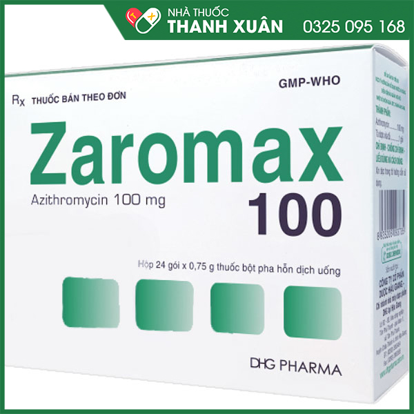 Zaromax trị nhiễm khuẩn da, mô mềm, hô hấp, tiết niệu